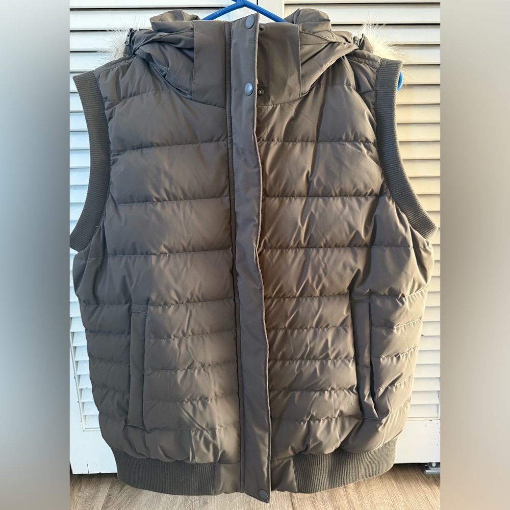 Prana Greenish/Brown Puffer Vest